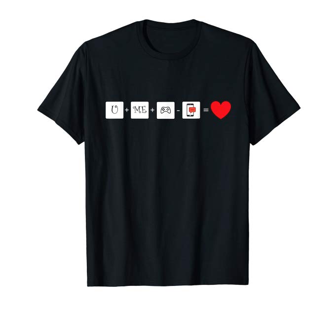 Math teacher and gamer valentine day tee gift