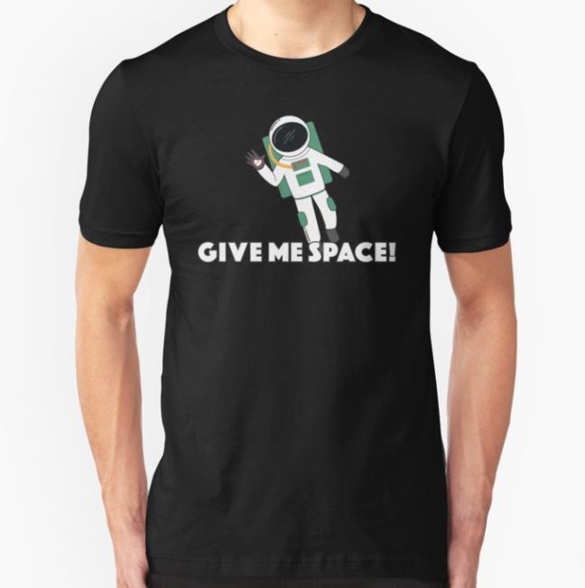Humorous give me space anti-valentine tee for astronauts 